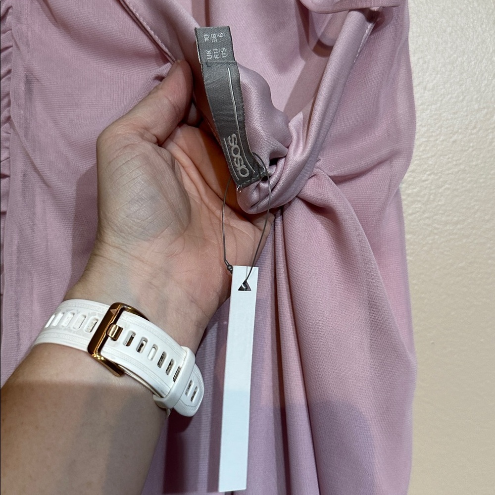 ASOS Lilac Backless Ruched Dress - Picture 3 of 3